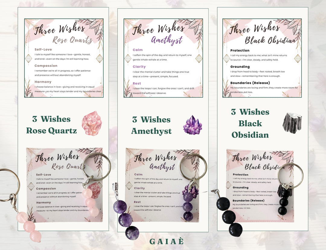 Gaiae Crystal keyrins for Intentions 