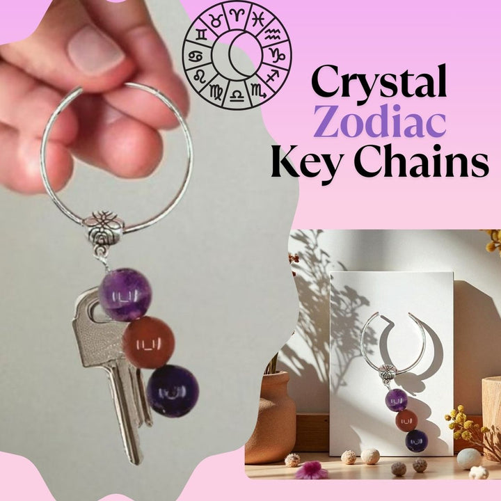 Crystal Zodiac Key Rings