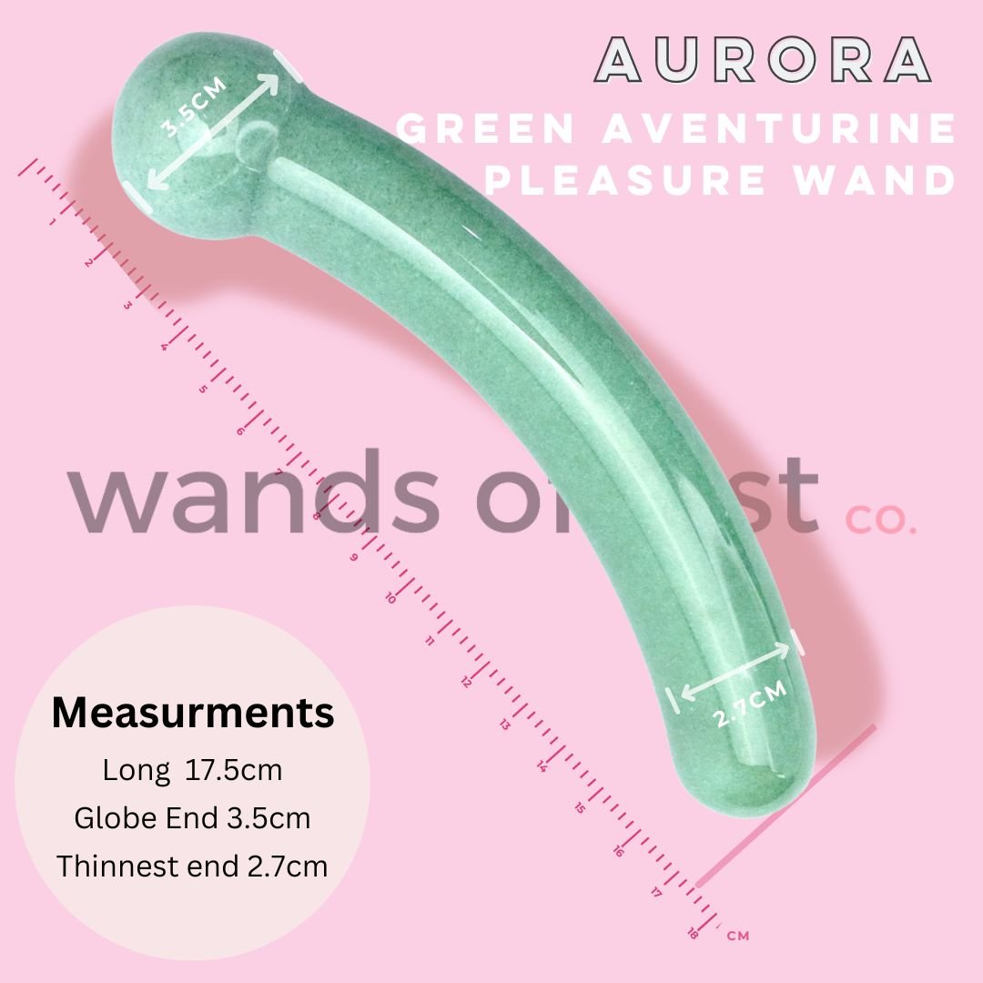 Aurora Green Aventurine Wand - Wands of Lust Co