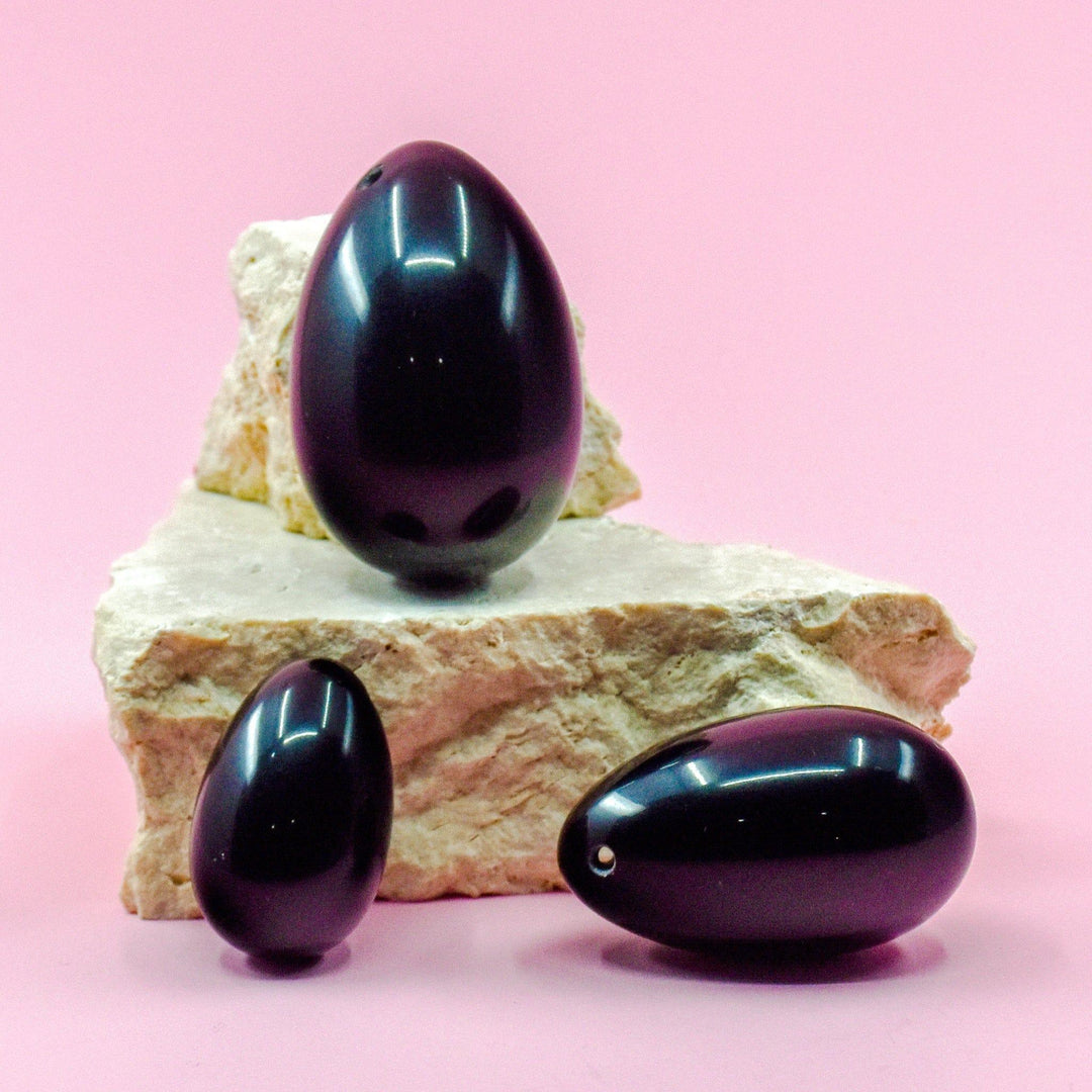 Black Obsidian Yoni Eggs - Wands of Lust Co