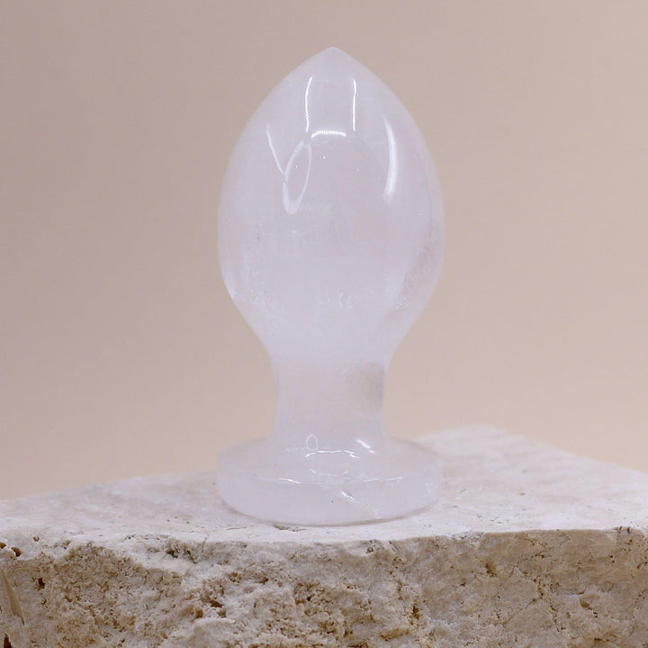Clear Quartz Crystal Butt Plug - Wands of Lust Co