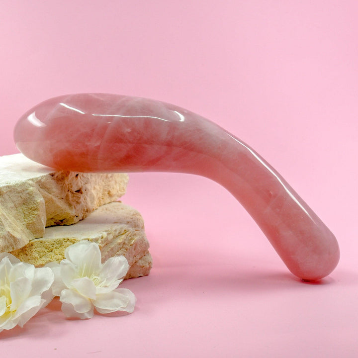 Gaia Rose Quartz Wand - Wands of Lust Co