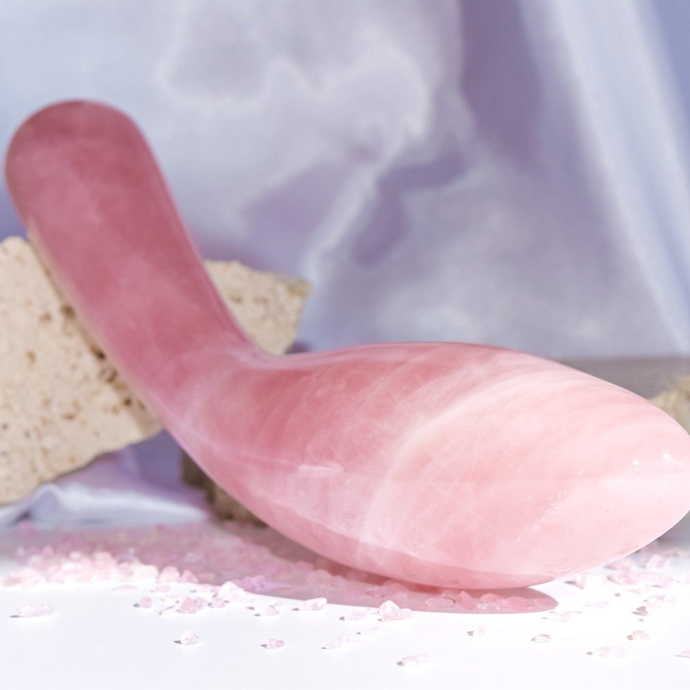 Gaia Rose Quartz Wand - Wands of Lust Co