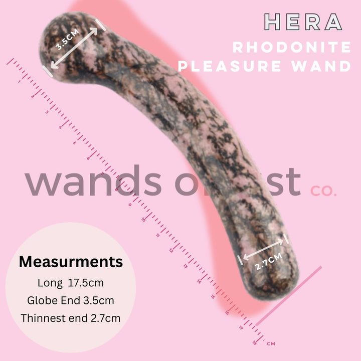 Hera Rhodonite Wand - Wands of Lust Co