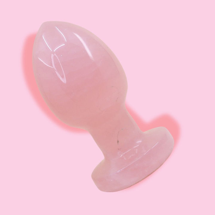 Rose Quartz Crystal Butt Plug - Wands of Lust Co