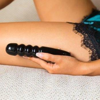 Zeus Black Obsidian Crystal Wand - Wands of Lust Co