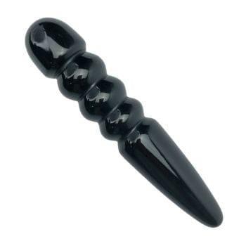 Zeus Black Obsidian Crystal Wand - Wands of Lust Co