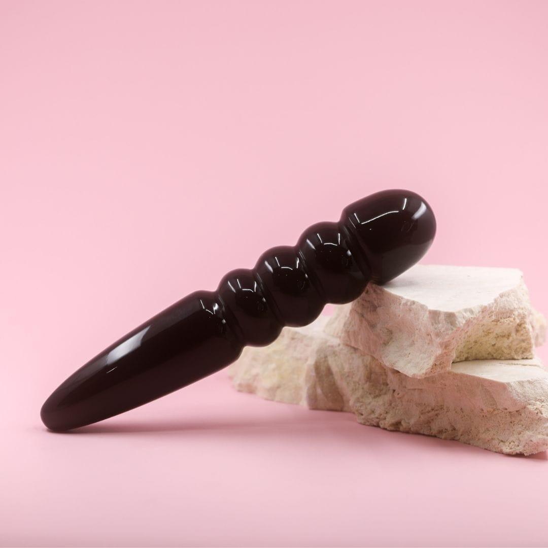 Zeus Black Obsidian Crystal Wand - Wands of Lust Co